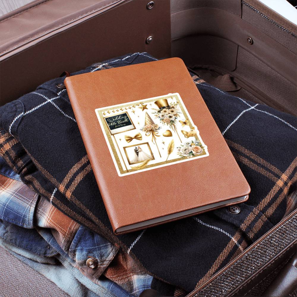 Luxury Wedding Decor Sticker 039 - Vegan Leather Journal
