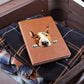 Bull Terrier Peeking - Vegan Leather Journal