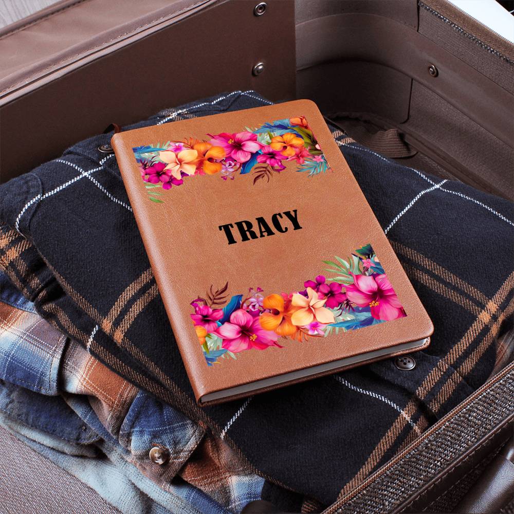 Tracy (Tropical Flowers) - Vegan Leather Journal