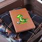 Colorful Baby Dinosaur 076 - Vegan Leather Journal