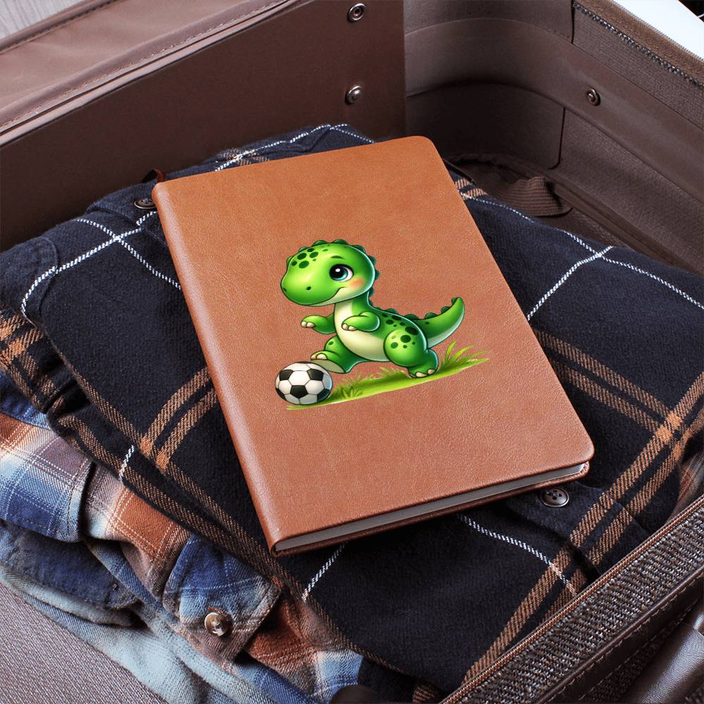 Colorful Baby Dinosaur 076 - Vegan Leather Journal