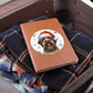 Christmas Dog - Wirehaired Pointing Griffon - Vegan Leather Journal