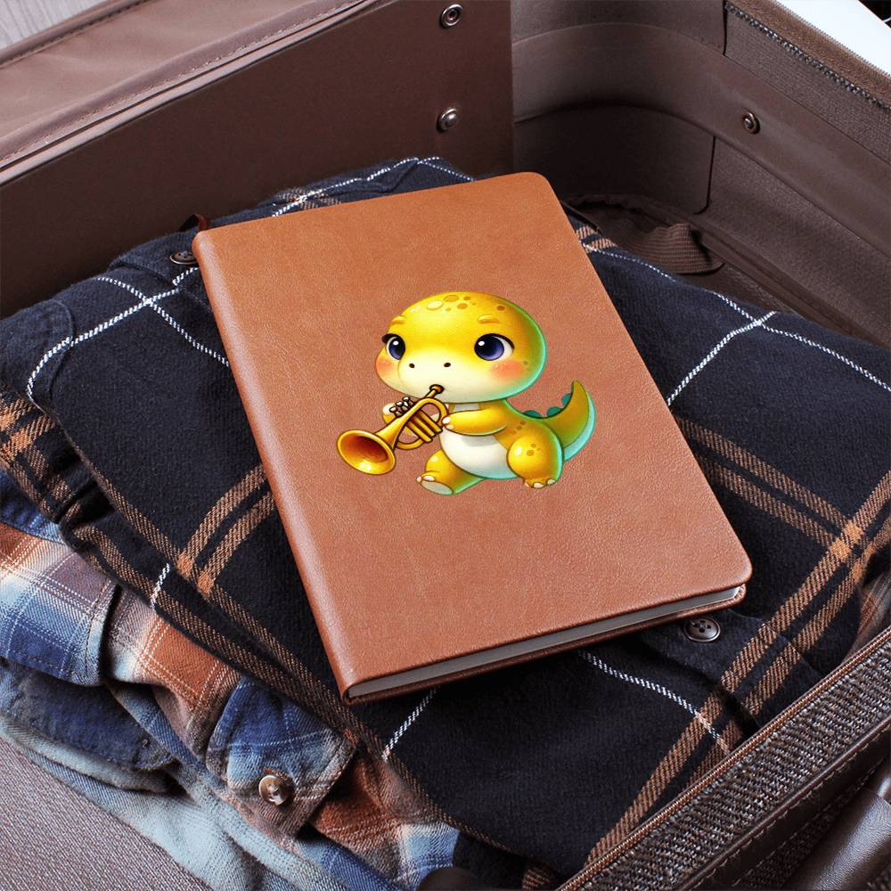 Colorful Baby Dinosaur 042 - Vegan Leather Journal
