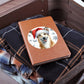 Christmas Dog - Portuguese Podengo Pequeno - Vegan Leather Journal