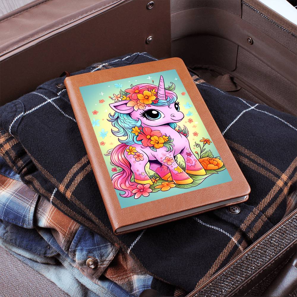 Cute Unicorn 059 - Vegan Leather Journal