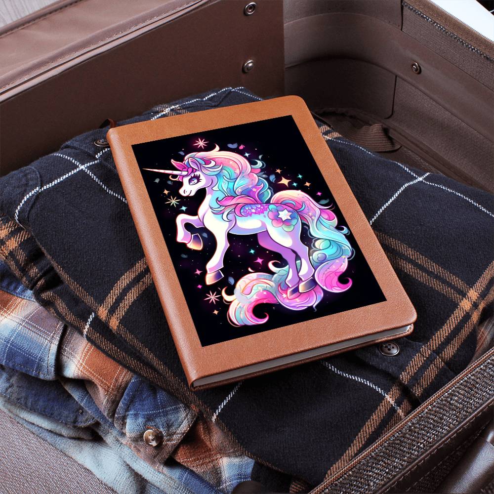 Cute Unicorn 043 - Vegan Leather Journal
