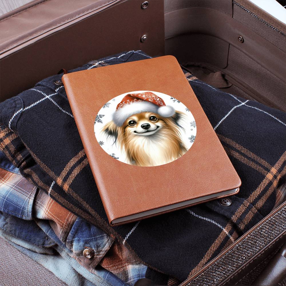 Christmas Dog - Russian Toy - Vegan Leather Journal