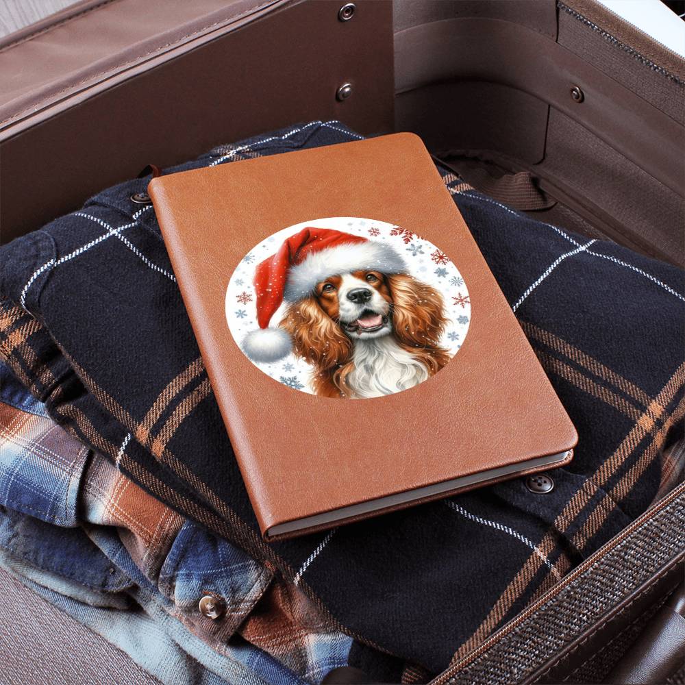 Christmas Dog - Welsh Springer Spaniel - Vegan Leather Journal