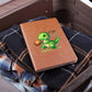 Colorful Baby Dinosaur 090 - Vegan Leather Journal
