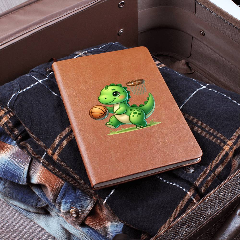 Colorful Baby Dinosaur 090 - Vegan Leather Journal