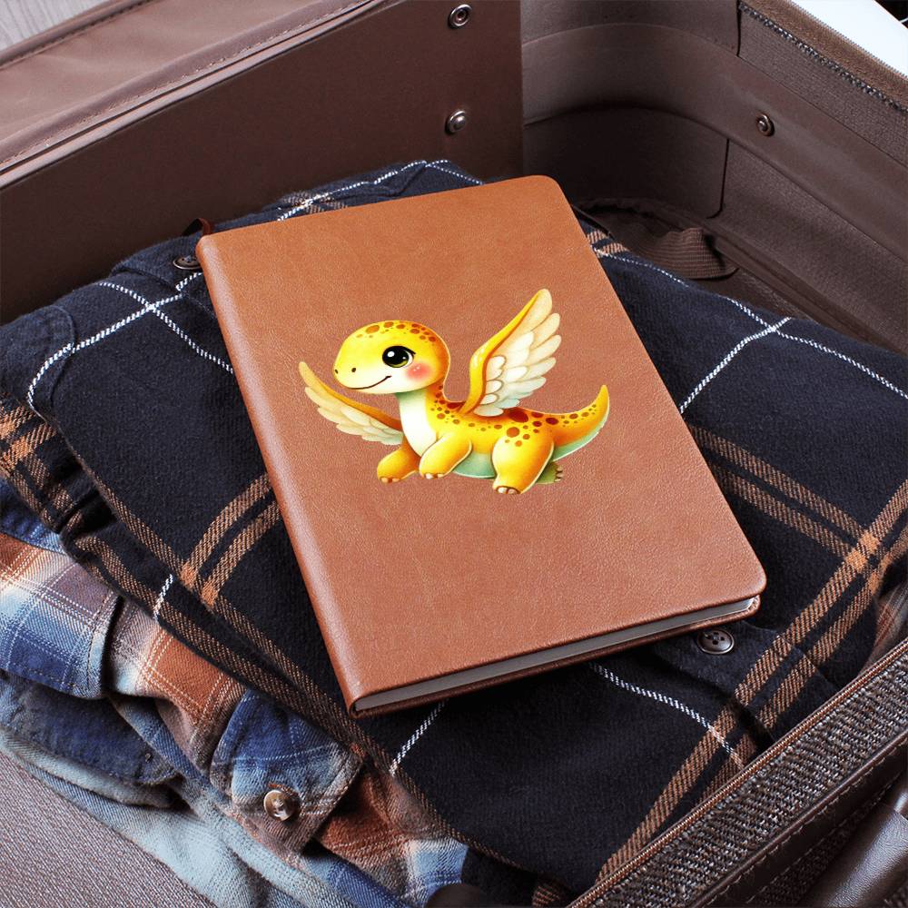 Colorful Baby Dinosaur 079 - Vegan Leather Journal