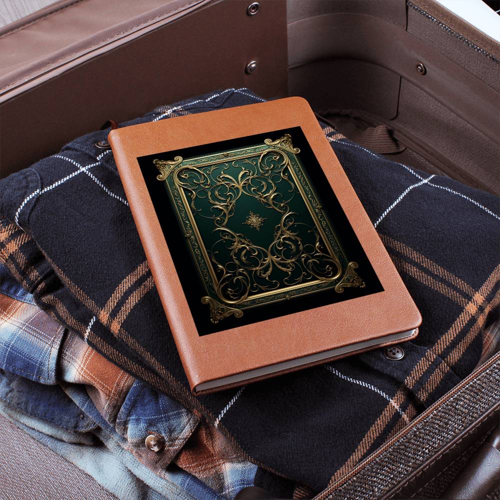 Ornate Gold Cover 045 - Vegan Leather Journal