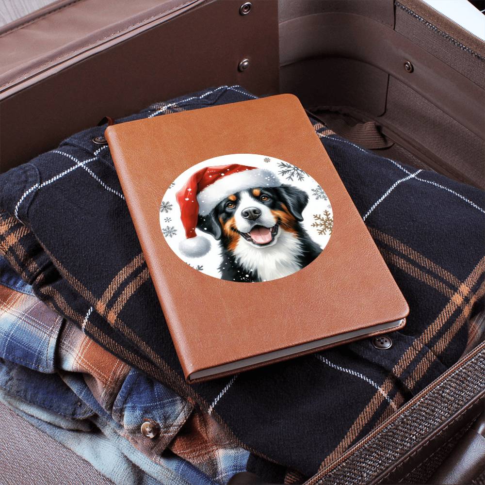 Christmas Dog - Entlebucher Mountain - Vegan Leather Journal