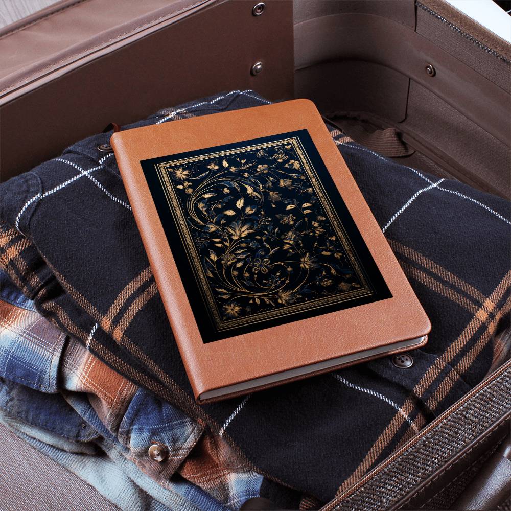 Ornate Gold Cover 041 - Vegan Leather Journal