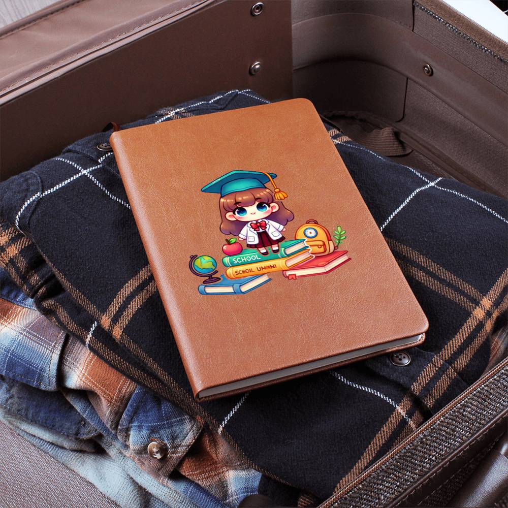 Cute Back to School Sticker 021 - Vegan Leather Journal
