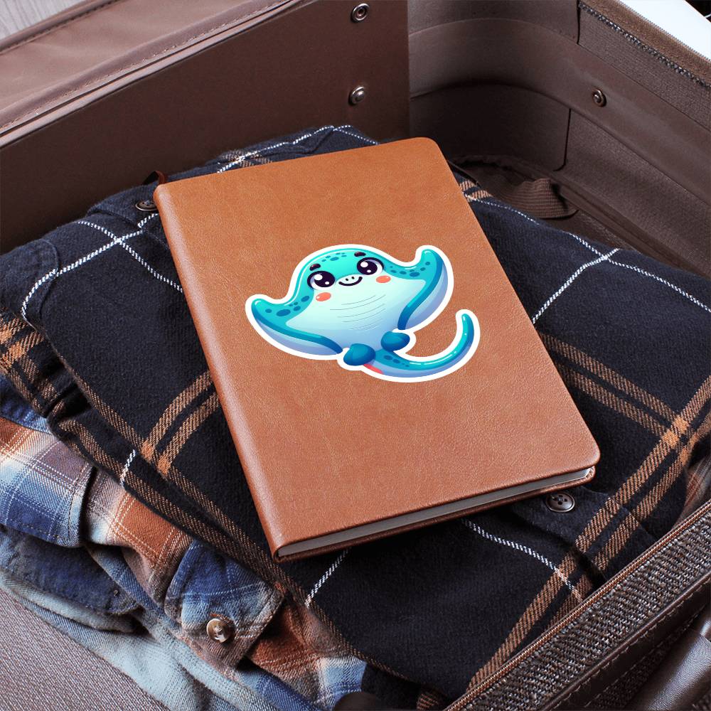 Cute Stingray sticker 181 - Vegan Leather Journal