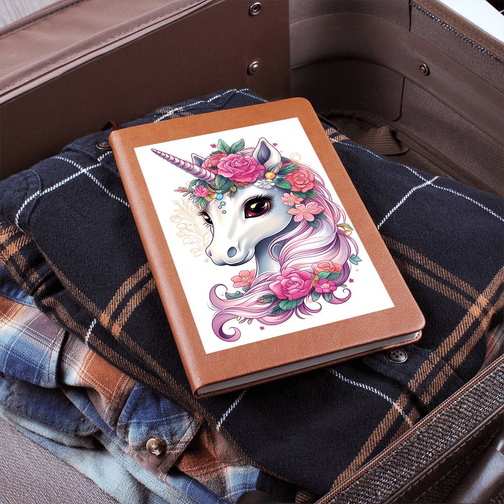 Cute Unicorn 111 - Vegan Leather Journal