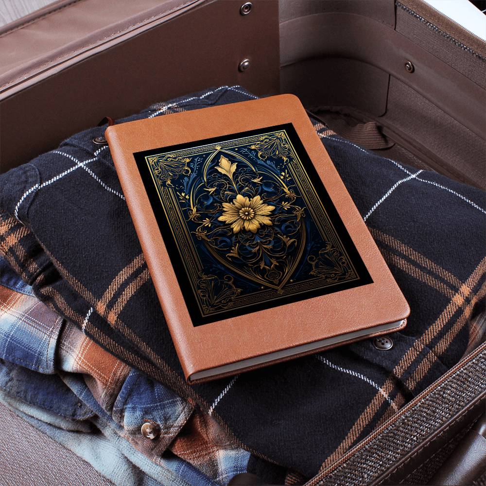 Ornate Gold Cover 001 - Vegan Leather Journal