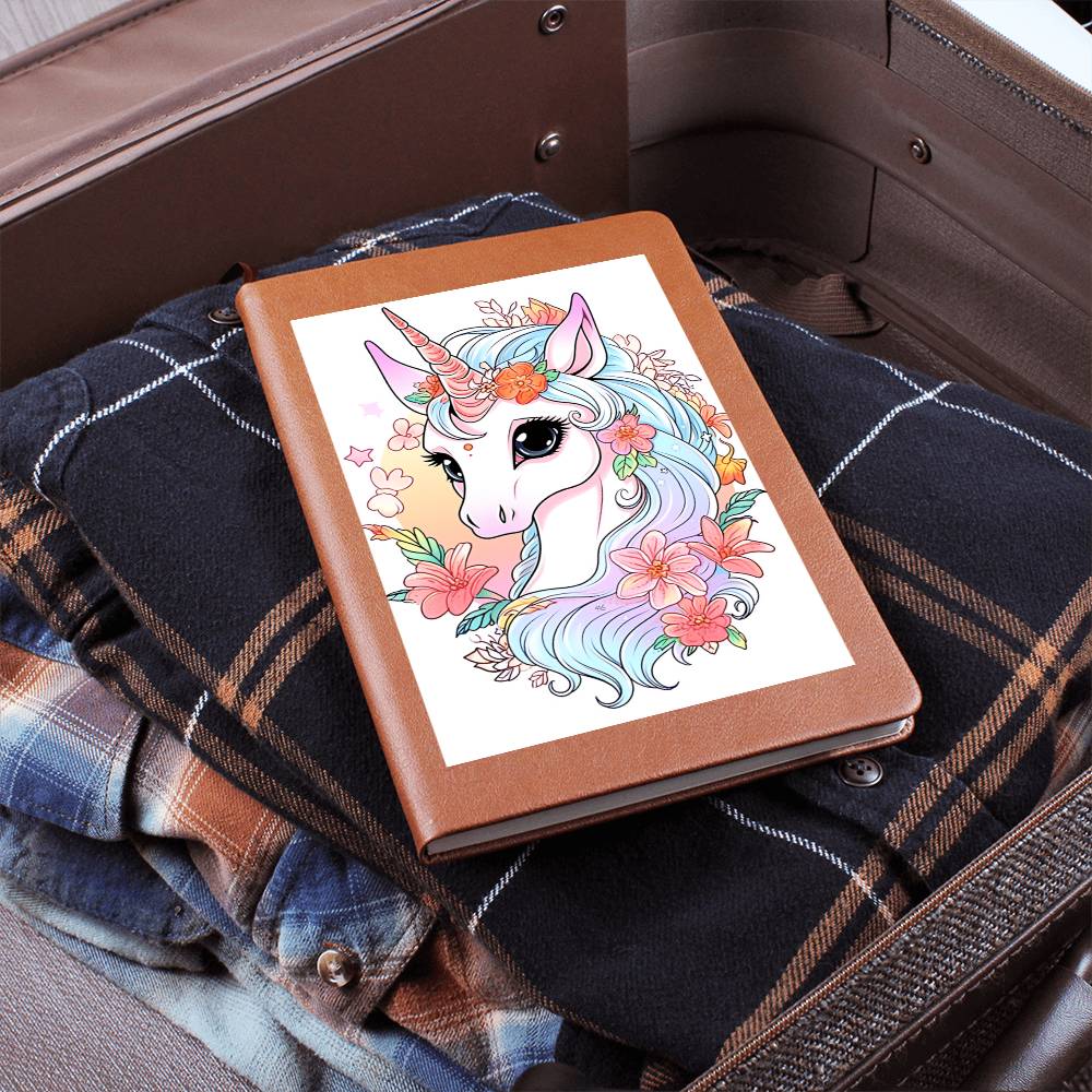 Cute Unicorn 097 - Vegan Leather Journal