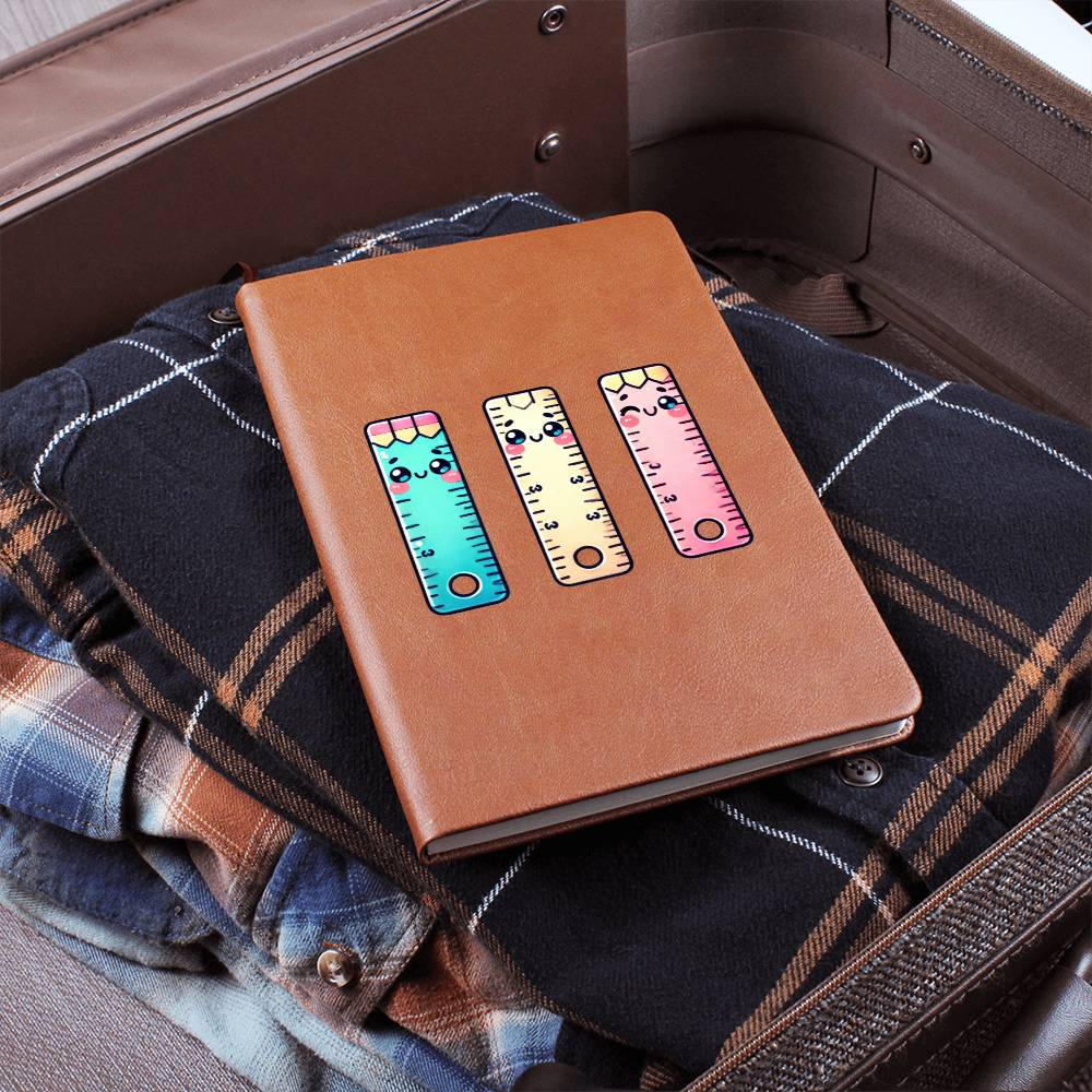 Cute Back to School Sticker 104 - Vegan Leather Journal