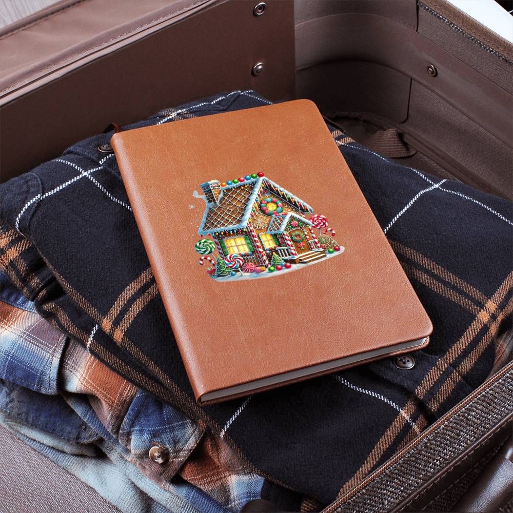 Christmas Gingerbread House 010 - Vegan Leather Journal