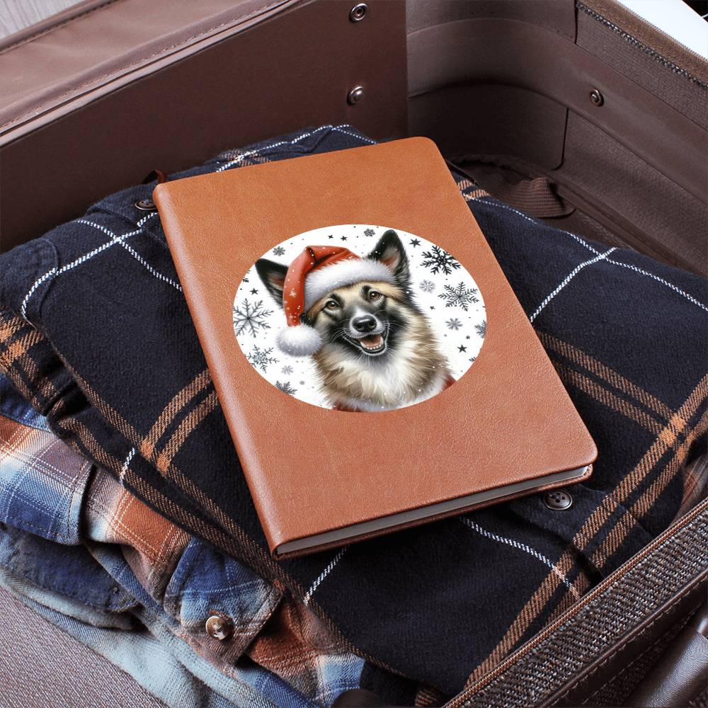 Christmas Dog - Mudi - Vegan Leather Journal