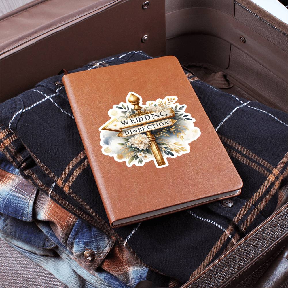 Luxury Wedding Decor Sticker 051 - Vegan Leather Journal