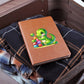 Colorful Baby Dinosaur 055 - Vegan Leather Journal