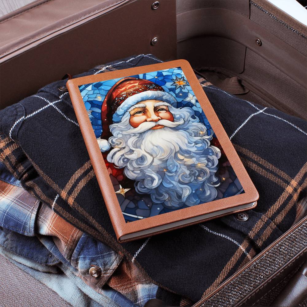 Christmas Stained Glass Design 007 - Vegan Leather Journal