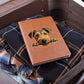 Welsh Terrier Peeking - Vegan Leather Journal