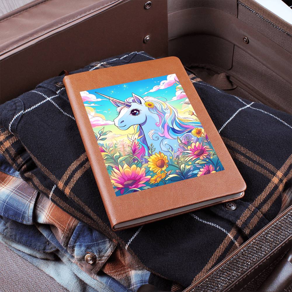 Cute Unicorn 072 - Vegan Leather Journal