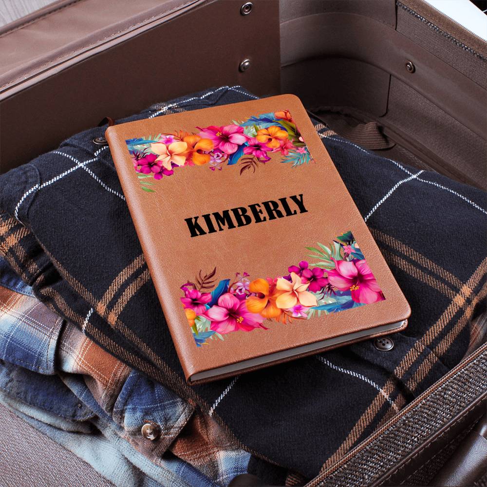 Kimberly (Tropical Flowers) - Vegan Leather Journal