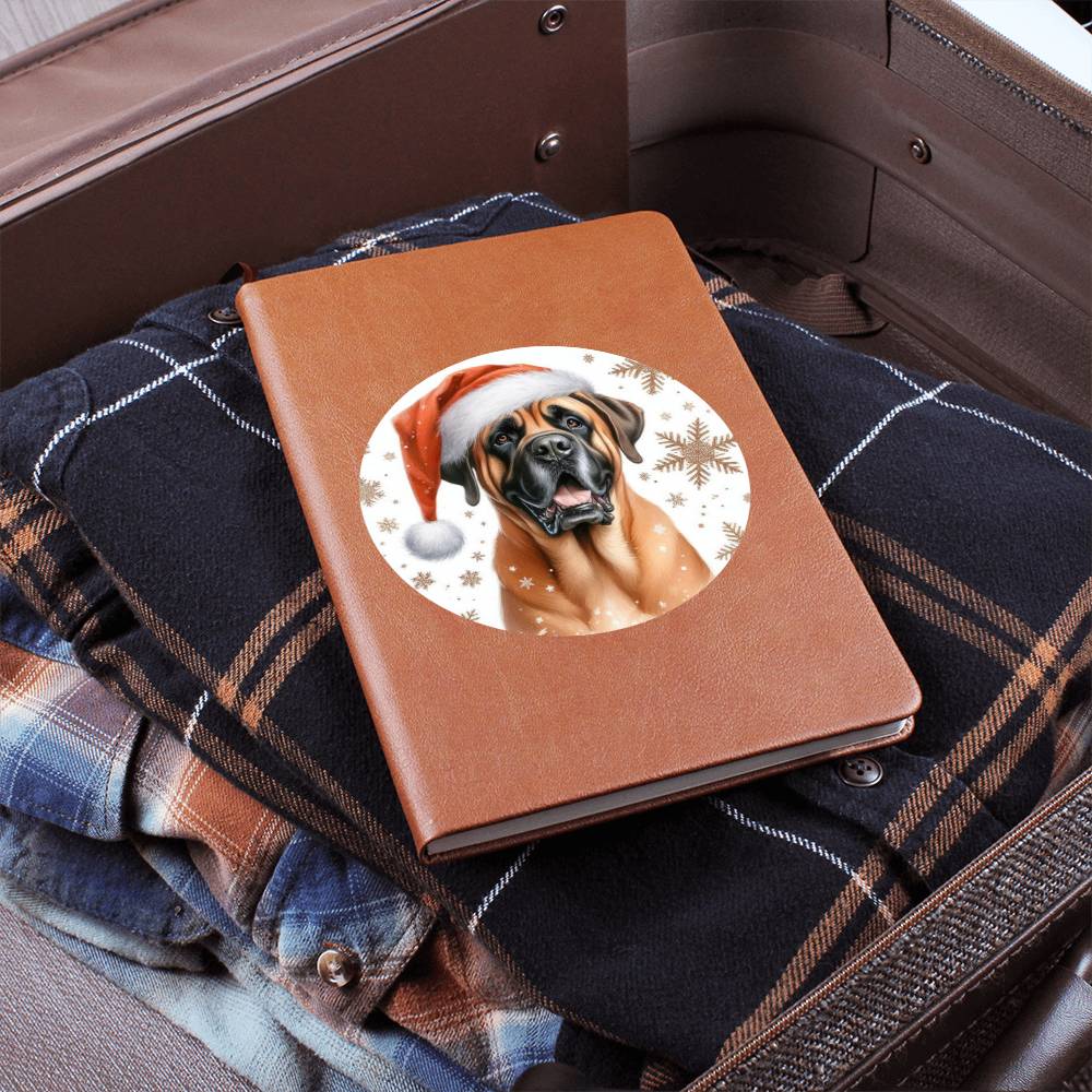 Christmas Dog - Boerboel - Vegan Leather Journal