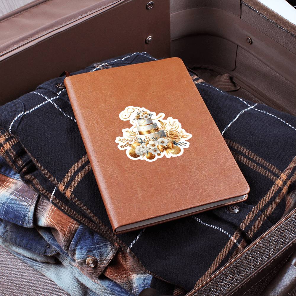 Luxury Wedding Decor Sticker 009 - Vegan Leather Journal
