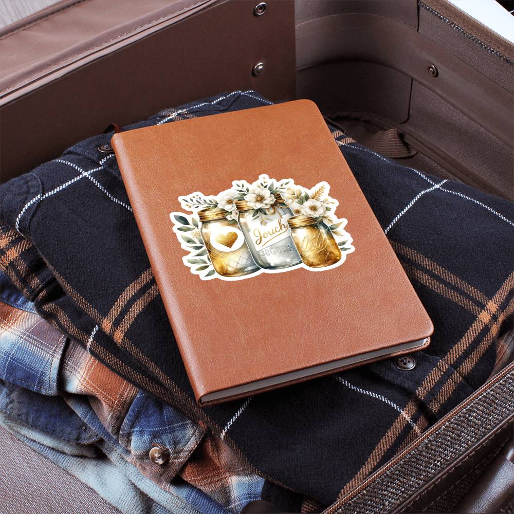 Luxury Wedding Decor Sticker 042 - Vegan Leather Journal