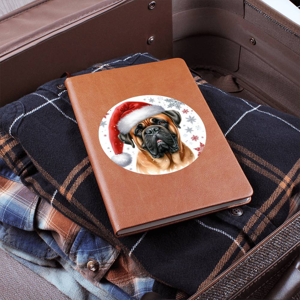 Christmas Dog - Bullmastiff - Vegan Leather Journal