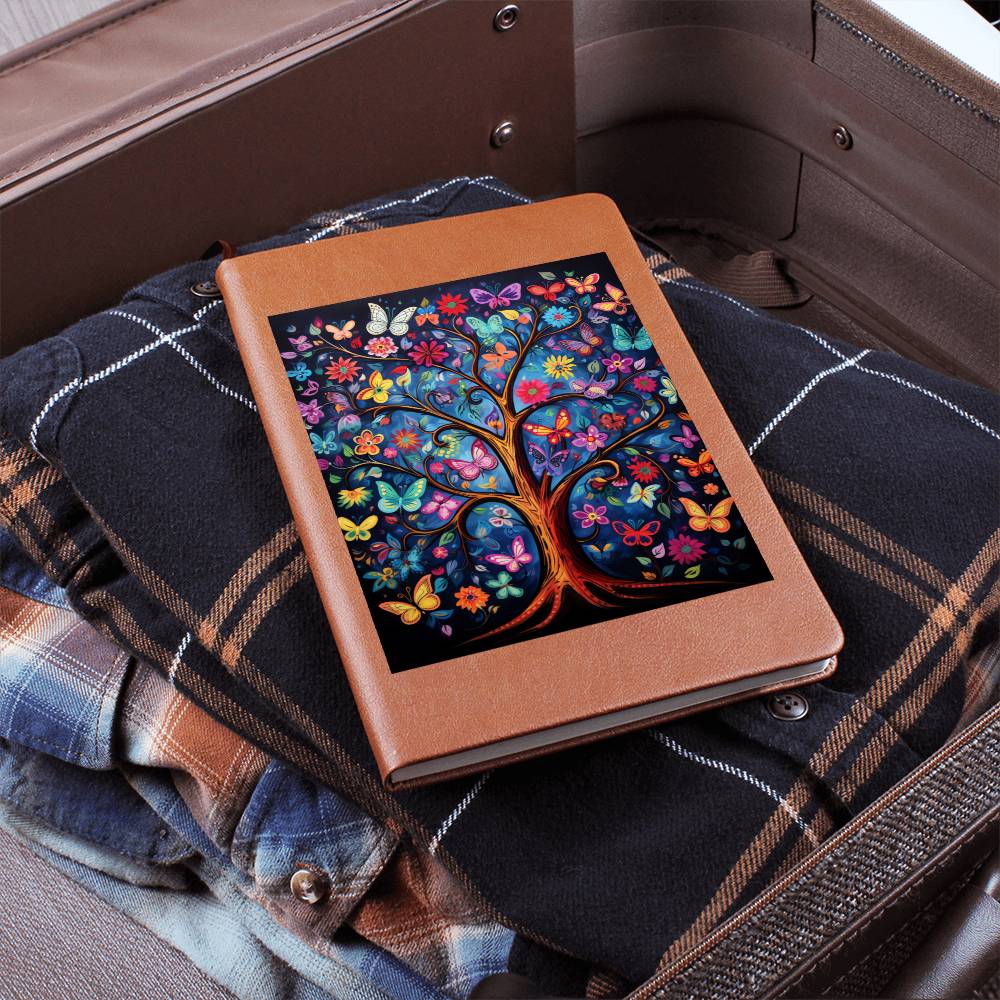 Birds And Floral Design 105 - Vegan Leather Journal