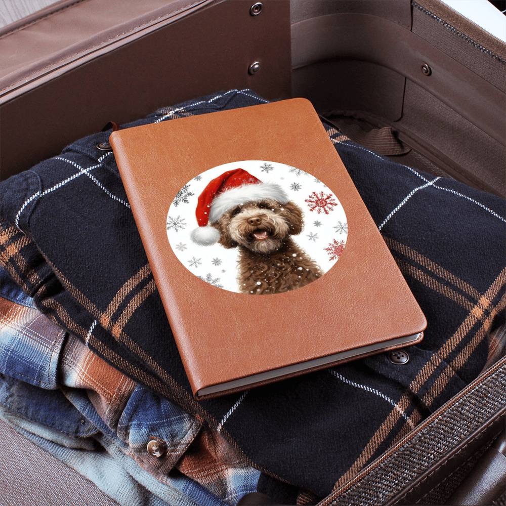 Christmas Dog - Lagotto Romagnolo - Vegan Leather Journal