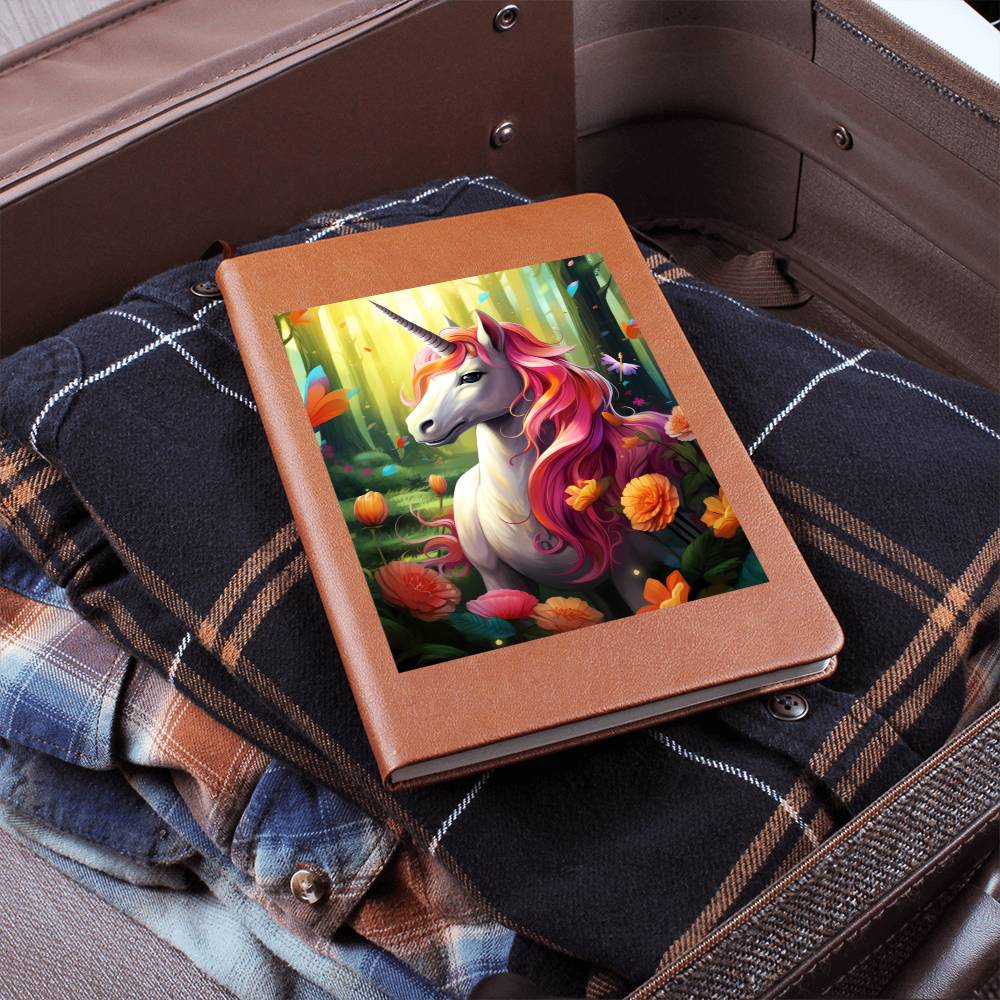 Cute Unicorn 025 - Vegan Leather Journal