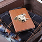 Dogo Argentino Peeking - Vegan Leather Journal