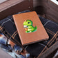 Colorful Baby Dinosaur 050 - Vegan Leather Journal