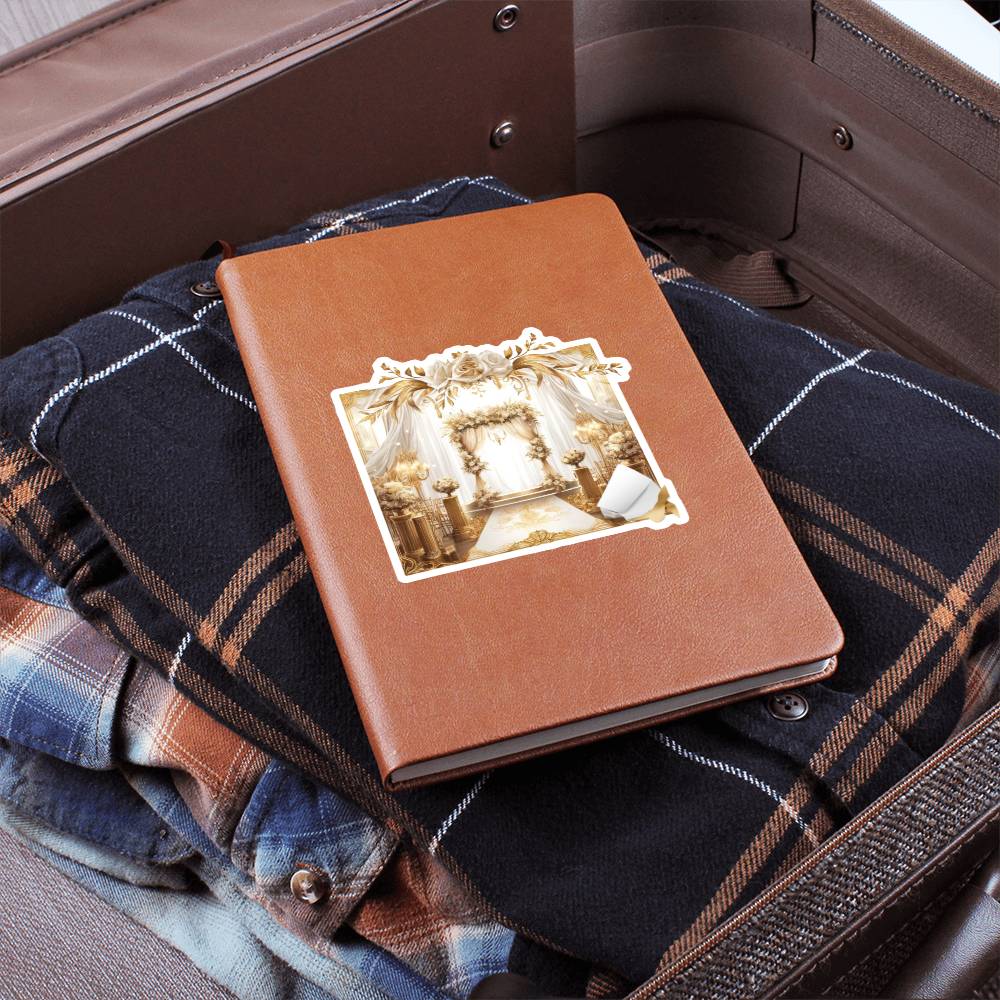 Luxury Wedding Decor Sticker 040 - Vegan Leather Journal