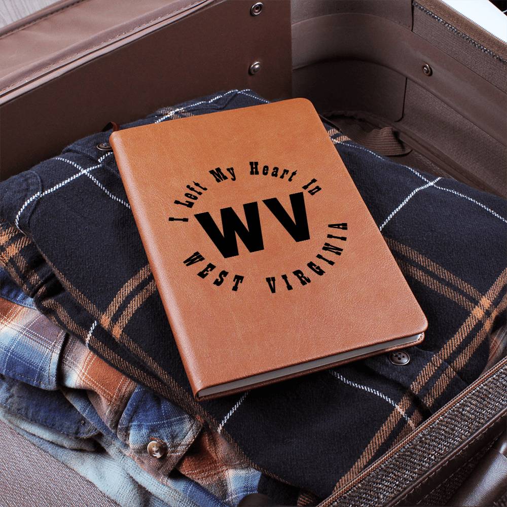 Heart In West Virginia v01 - Vegan Leather Journal