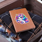 Cute Unicorn sticker 194 - Vegan Leather Journal