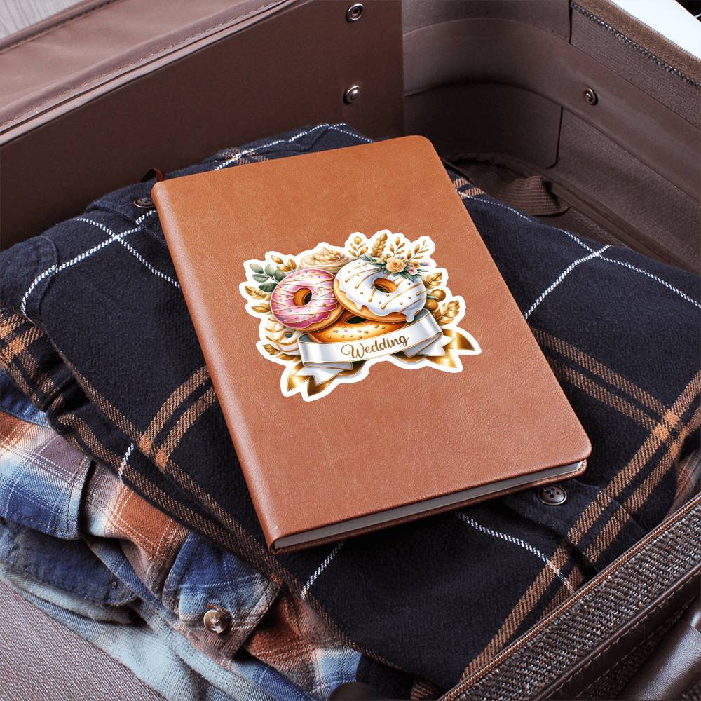 Luxury Wedding Decor Sticker 059 - Vegan Leather Journal
