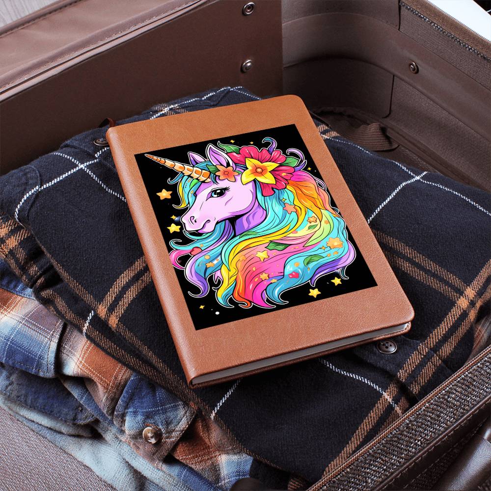 Cute Unicorn 008 - Vegan Leather Journal