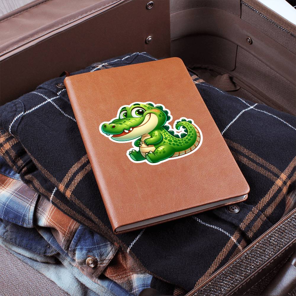 Cute Alligator sticker 04 - Vegan Leather Journal