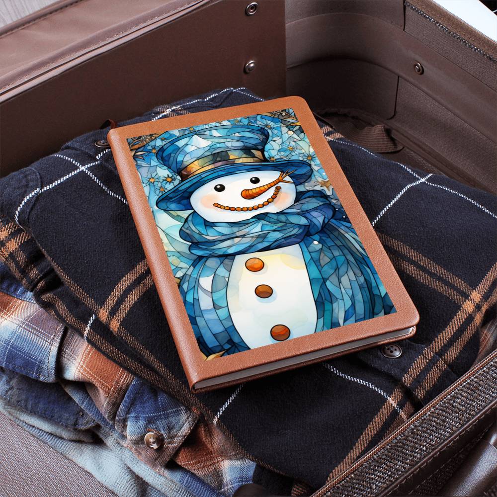 Christmas Stained Glass Design 009 - Vegan Leather Journal