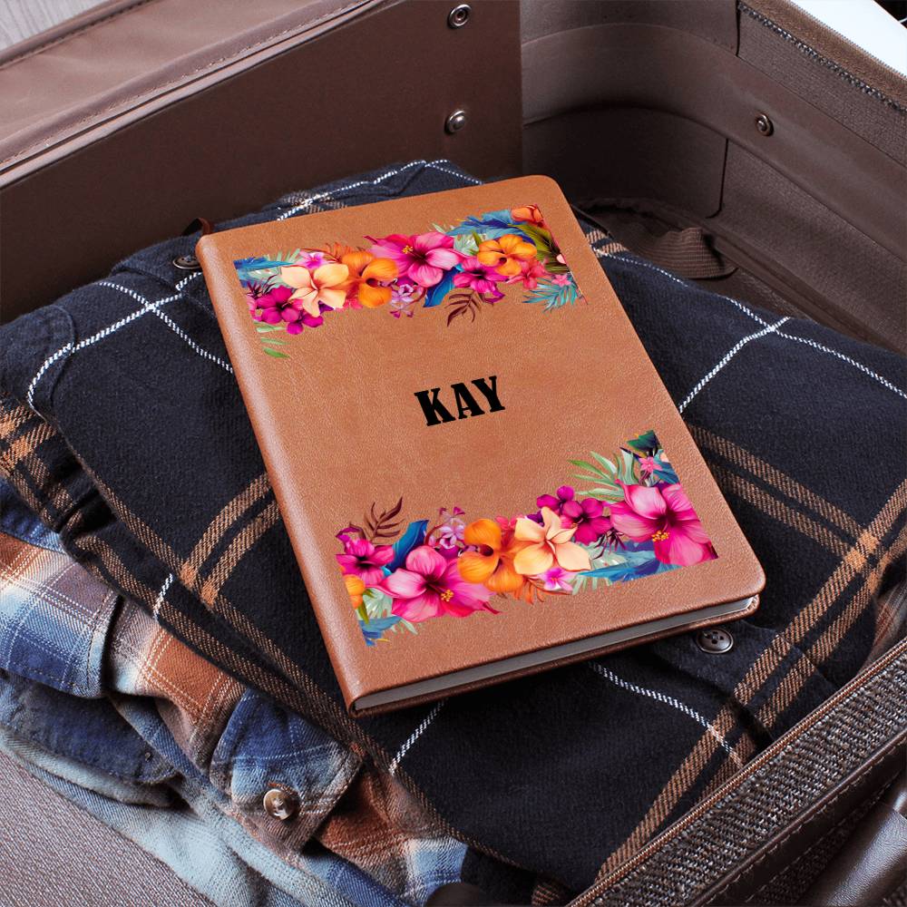 Kay (Tropical Flowers) - Vegan Leather Journal