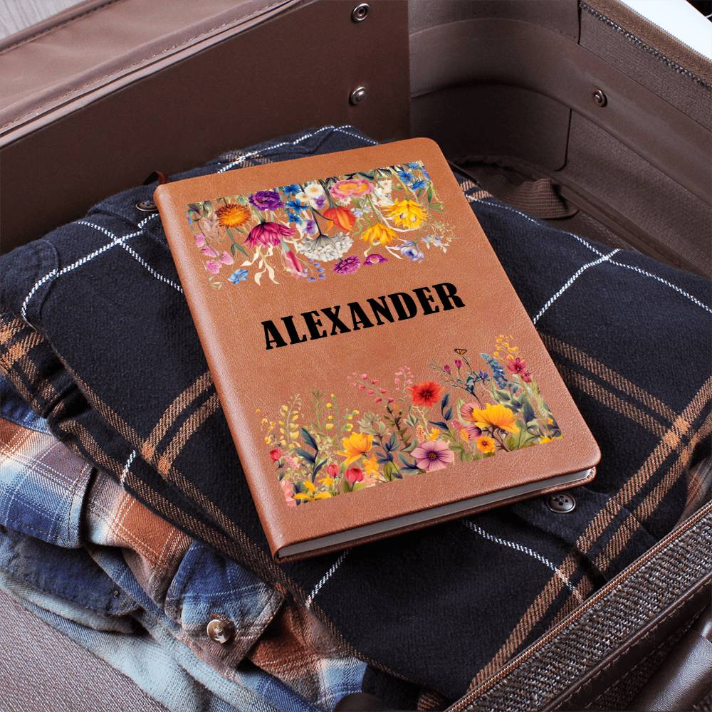 Alexander (Botanical Blooms) - Vegan Leather Journal
